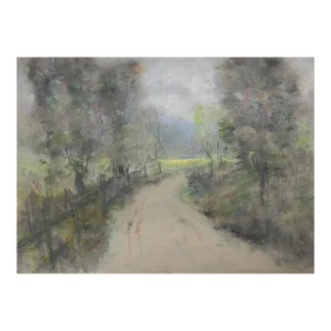 Late 19th Century Impressionist Country Lane Landscape Painting