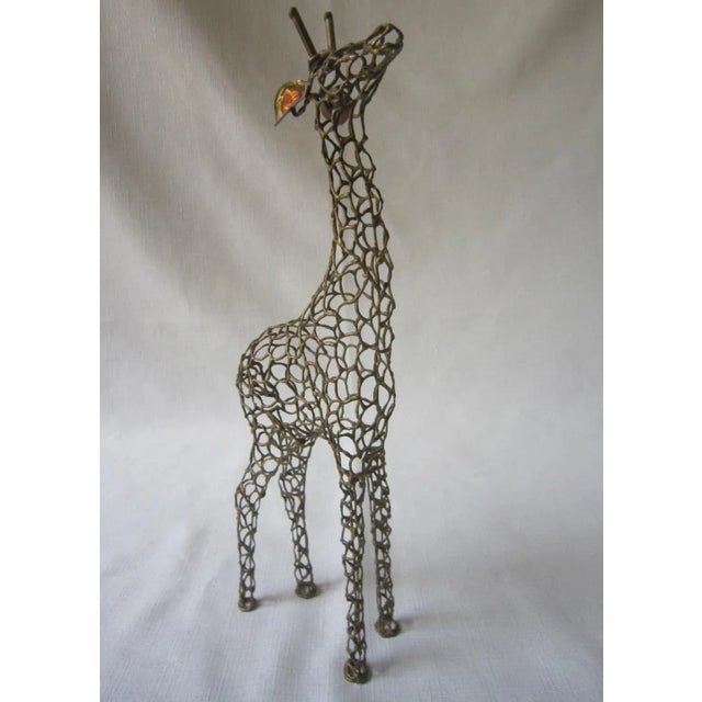 Metal Girafe Sculpture For Sale - Image 6 of 6