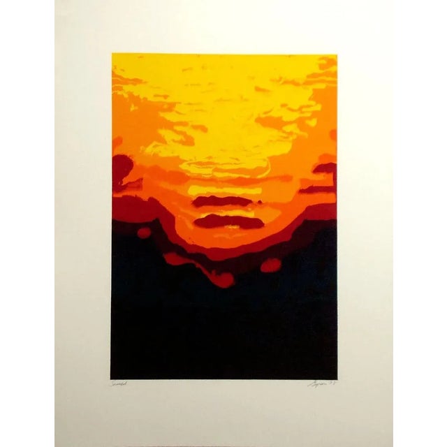 1978 "Sunset" Abstract Monotype by Kristin Gipson For Sale