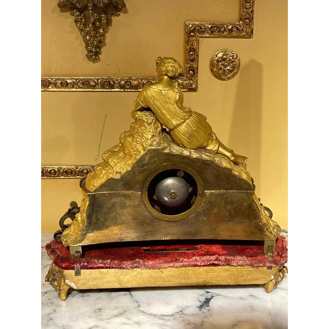 Gold French Mantel Clock / Pendulum Clock, 1870s / 80s For Sale - Image 8 of 15