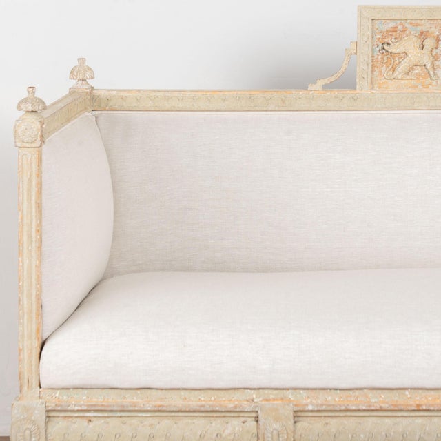 Early 19th Century Swedish Gustavian Pine Bench Settee For Sale - Image 4 of 18