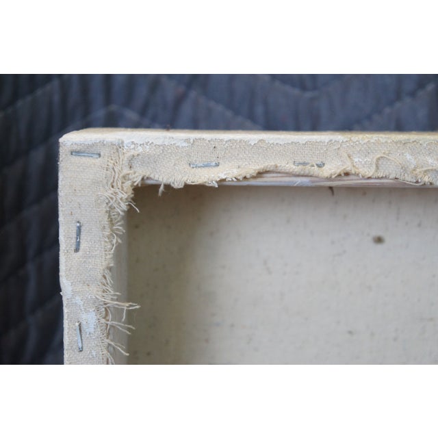 Cream 2 Everette Modern Abstract Oil Paintings on Canvas Neutral Pair 20" For Sale - Image 8 of 10