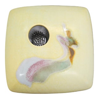 Georgetown Pottery Ikebana Vase With Flower Frog Artist Signed For Sale