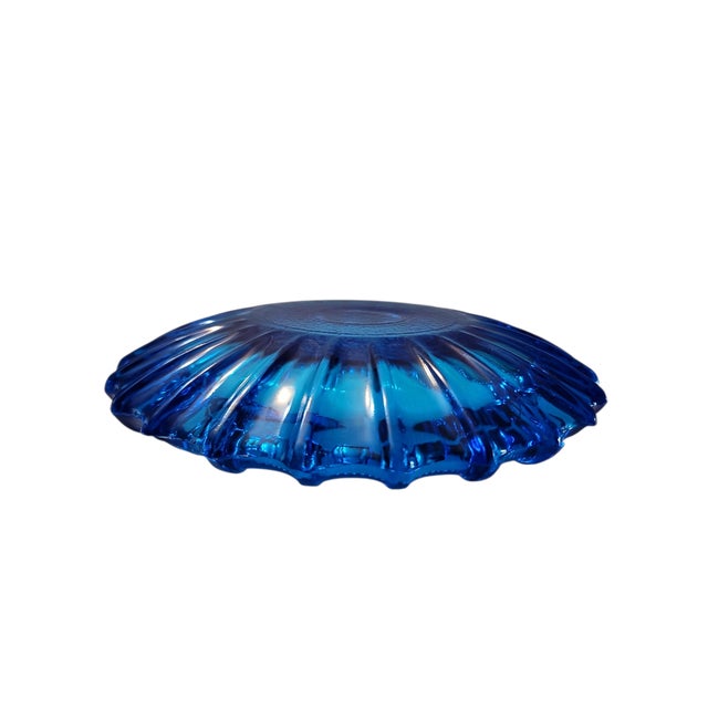 Blue 1960's Fostoria Blue Ashtray For Sale - Image 8 of 8