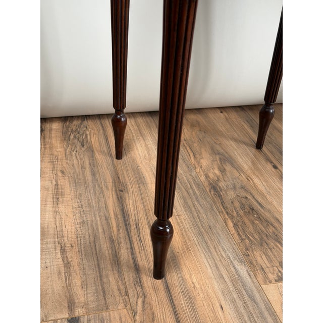 Pair of American Classical Revival Mahogany Two-Drawer Work Tables, Circa 1880–1910 For Sale - Image 13 of 15