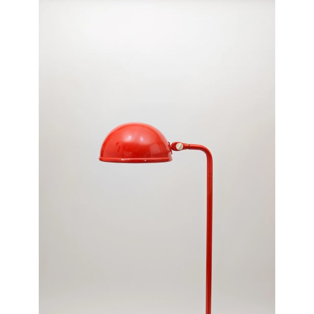 Vintage 1970s Danish Design Floor Lamp in Red For Sale - Image 12 of 12