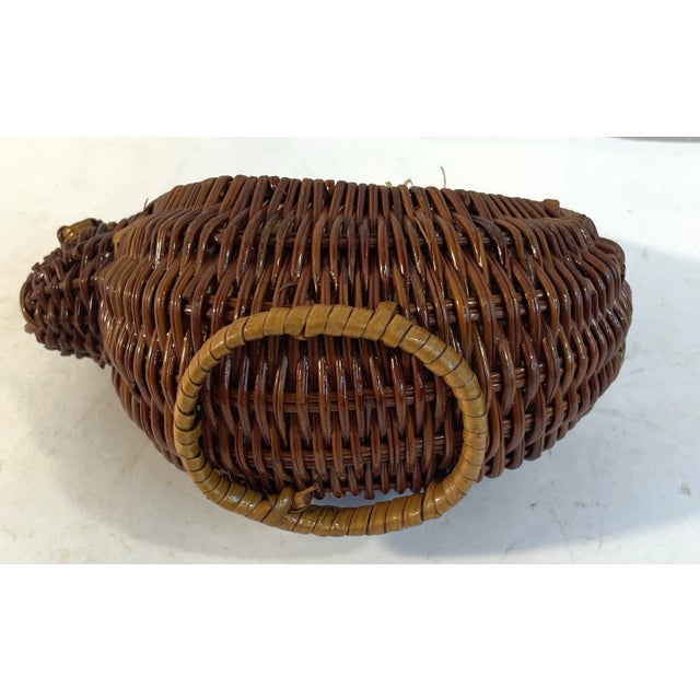 Vintage Petite Wicker Bunny Shaped Basket For Sale In Dallas - Image 6 of 6