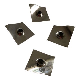 Danish Candleholder in Chrome from Torben Ørskov, Set of 4 For Sale