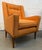 Pair of Vintage Mid-Century Modern Orange Upholstered Armchairs For Sale - Image 11 of 13