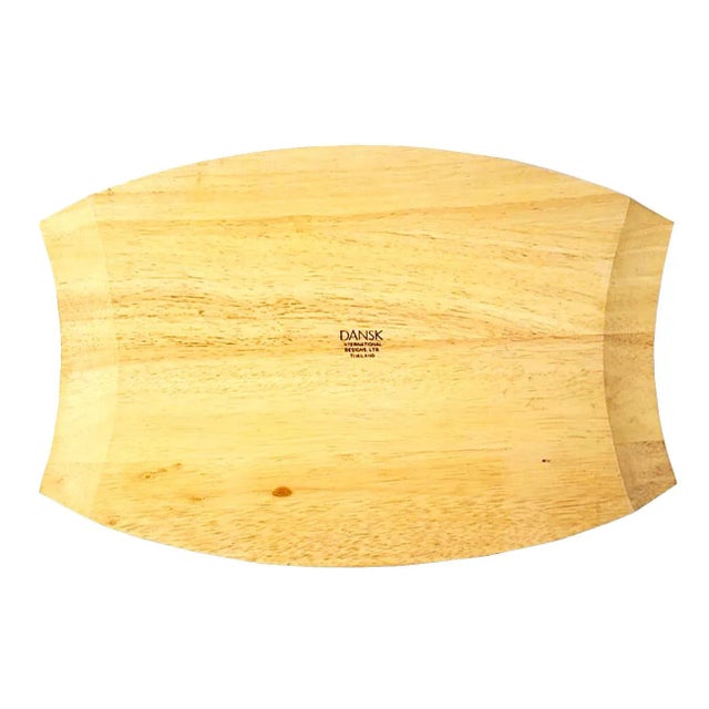 Dansk Designs Late 20th Century Dansk Beech Wood Cheese and Snack Tray For Sale - Image 4 of 8