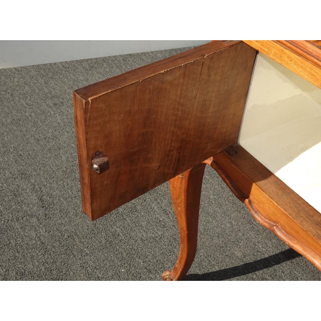 Pair of Antique French Provincial Louis XV Nightstands Side Tables W Marble Top For Sale - Image 12 of 17