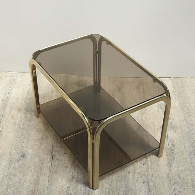 Vintage Nightstand with Smoked Glass, 1970s For Sale - Image 4 of 5