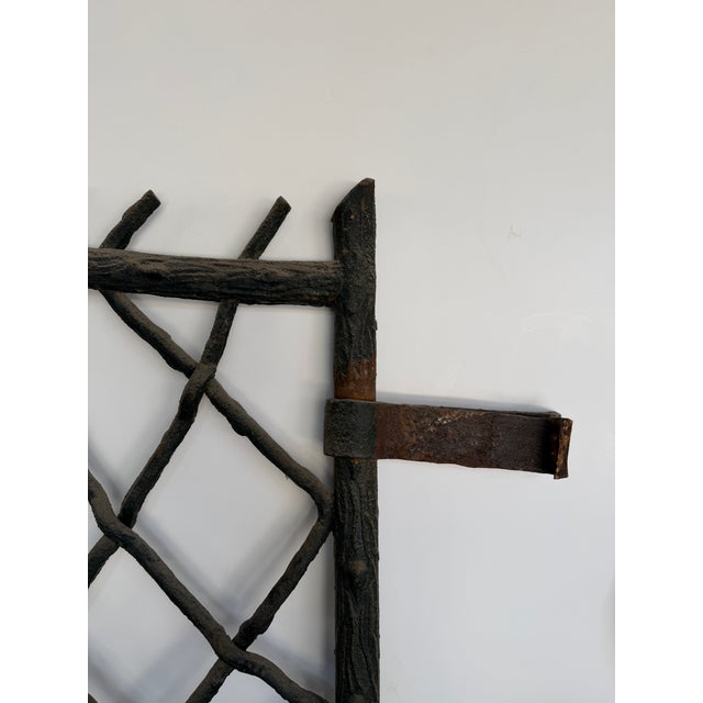 Antique French Wrought Iron Gate For Sale - Image 9 of 16