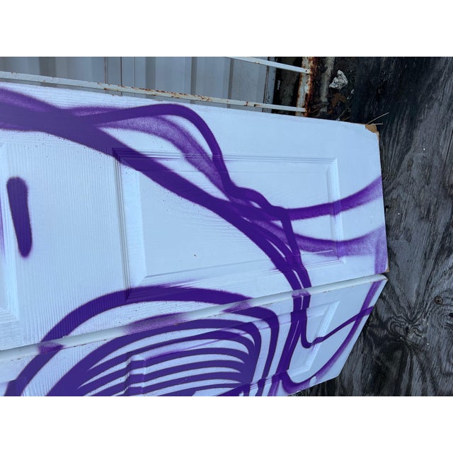 Ahol Sniffs Glue, Miami Graffiti Legend Ahol Sniffs Glue Large Spray Painting on Doors Sculpture, 2023 For Sale - Image 15 of 16