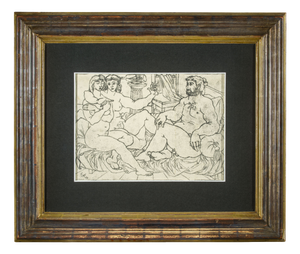 Amerigo Tot, 1960s Signed and Dated Mythological Nude Drawing