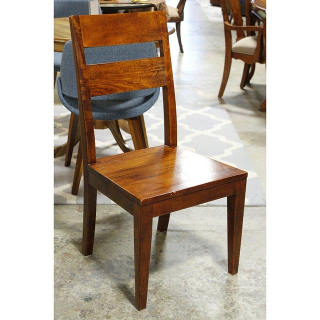2010s Crate & Barrel 'Paloma' Dining Table W/6 Chairs - Red-Brown For Sale - Image 5 of 6