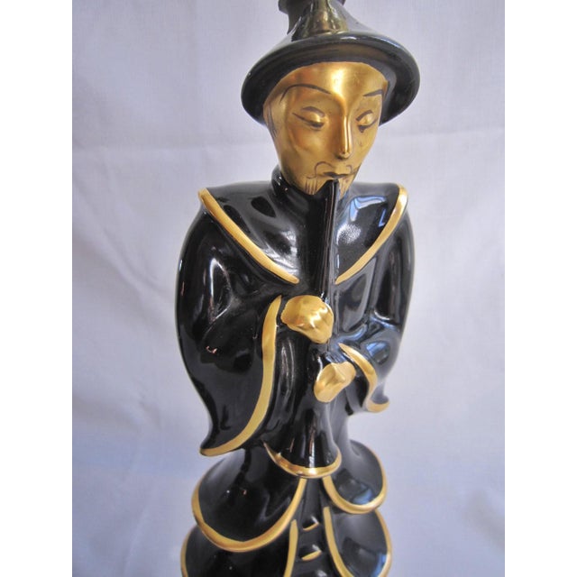 Asian Vintage Asian Ceramic Lamps, Pair For Sale - Image 3 of 6