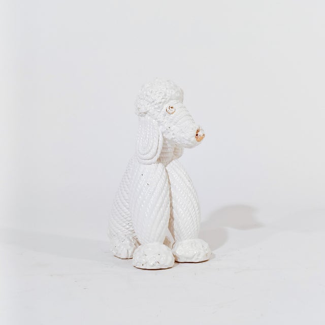 1980s Italian Ceramic Poodle Figurine from Bassano, 1980s For Sale - Image 5 of 13