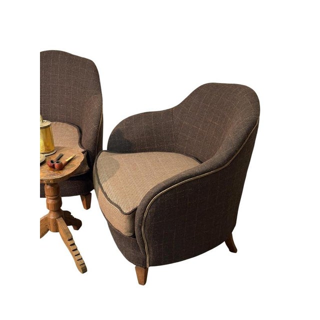 Armchairs in Wool and Cashmere from Lanific, 1950s, Set of 2 For Sale - Image 5 of 6