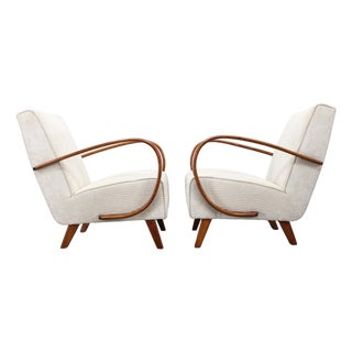 Art Deco Lounge Chairs by Jindřich Halabala, 1940s, Set of 2 For Sale