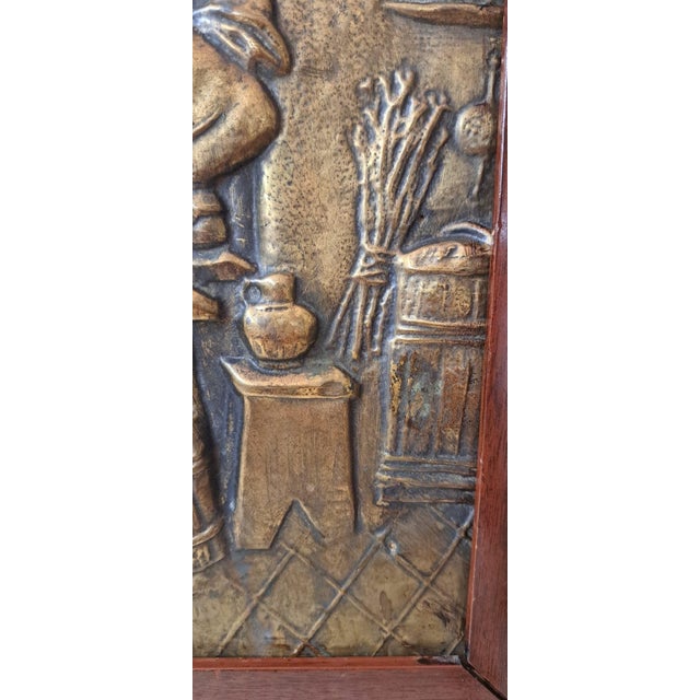 Vintage Brass Relief Panel, 1960 For Sale - Image 4 of 10