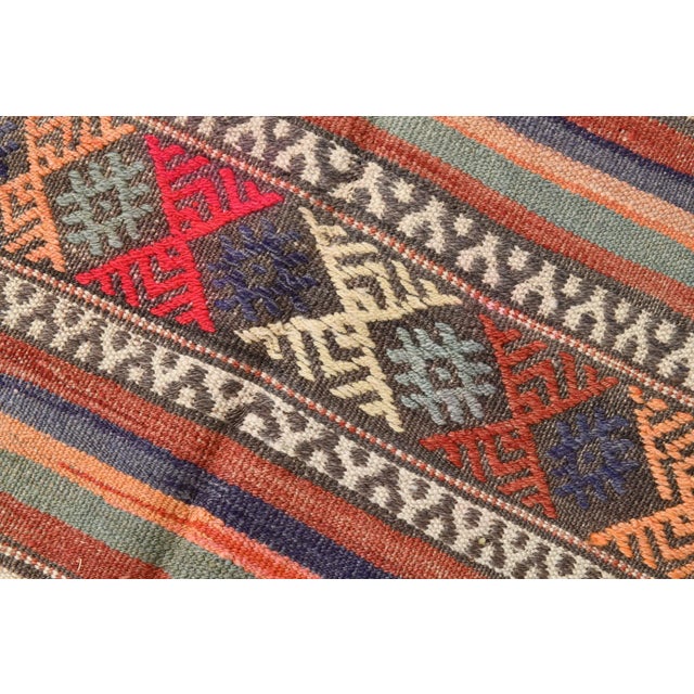 Vintage Turkish Kilim Rug For Sale - Image 5 of 11