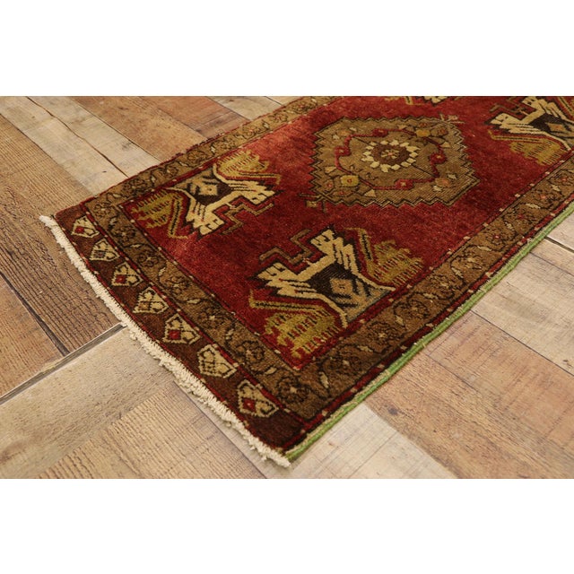 Vintage Turkish Yastik Rug - 01'07 X 02'10 For Sale In Dallas - Image 6 of 8