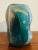 Mid-Century Modern Mid Century Modern 1980’s Charles Nalle Studio Pottery Vase / Pitcher ~ Teal With Multicolor Abstract Pattern For Sale - Image 3 of 9