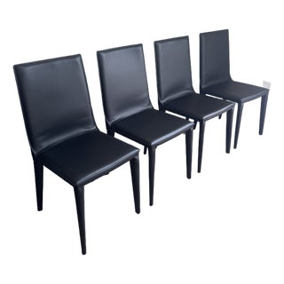 DWR Bottega Side Chairs Black by Fauciglietti and Bianchi For Sale