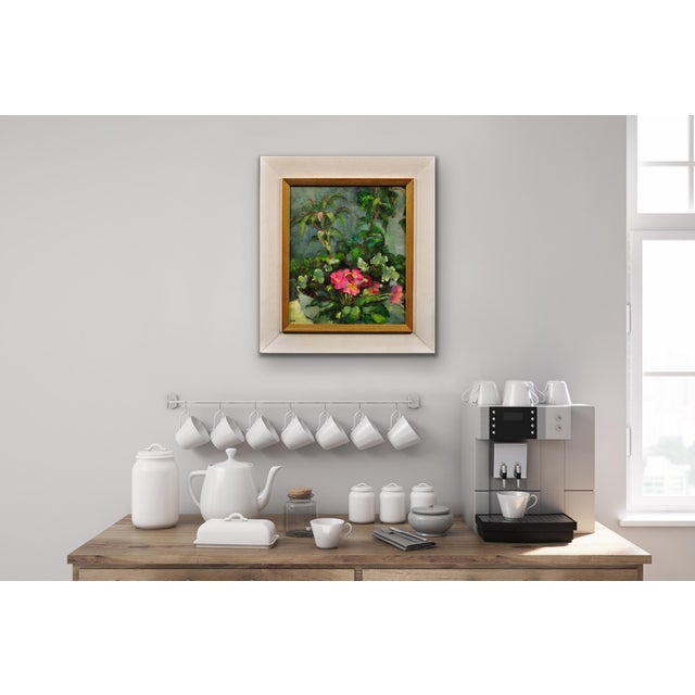 Diana Maxwell Armfield, Pink Primulas & Pot Plants Still Life, Oil Painting, 1970s For Sale - Image 17 of 18