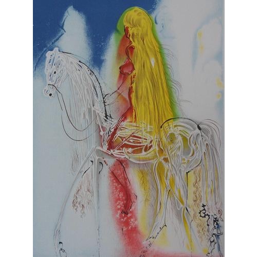 Salvador Dali, Horses, Lady Godiva, Lithograph For Sale - Image 4 of 5