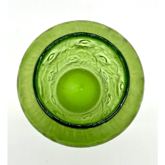 Antique Loetz Creta Rustican Green Nouveau Art Iridescent Vase - Austrian - Pinched Dimples For Sale - Image 4 of 7