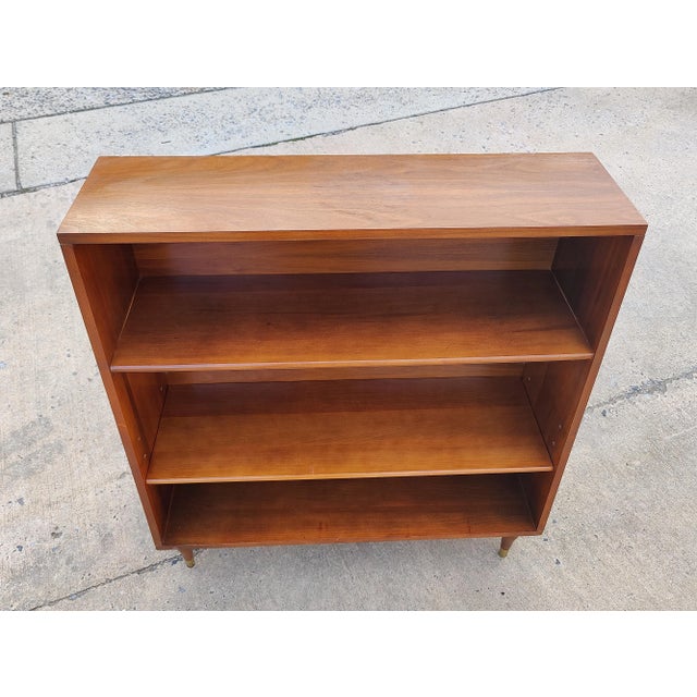 Mid 20th Century Mid Century Hardwood Bookcase With Two Shelve For Sale - Image 10 of 10