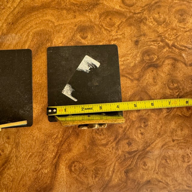 Mid Century Modern Israeli Oppenheim Lyre Bookends- A Pair For Sale - Image 9 of 10