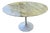 Tulip Dining Table with Champagne Coloured Arabescato Marble in Mint by Eero Saarinen for Knoll International, 1970s For Sale