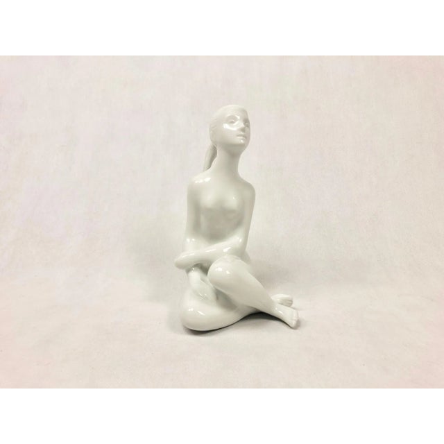 White Nude Statue by J. Černoch for Royal Dux Bohemia, 1960s For Sale - Image 8 of 10