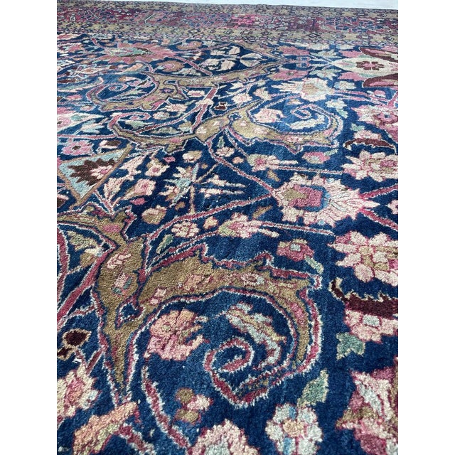 Textile Decorative Antique Northeast Khorassan-Mashad Palmettes Rug 8.6 x 11 For Sale - Image 7 of 18