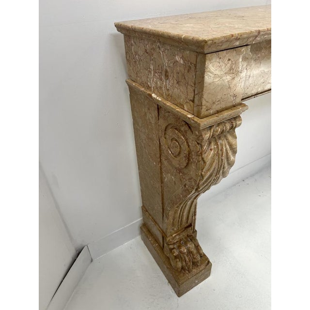 Napoleon III Fireplace with Claw Feet in Speckled Marble, 1800s For Sale - Image 11 of 18