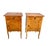 French Provincial Nightstands, Wood With Cabriole Legs, a Pair For Sale - Image 9 of 13