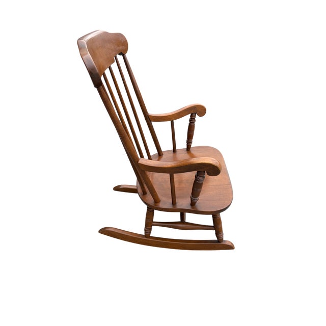 Ethan Allen Mid 20th Century Ethan Allen Child Size Windsor Rocking Chair For Sale - Image 4 of 12