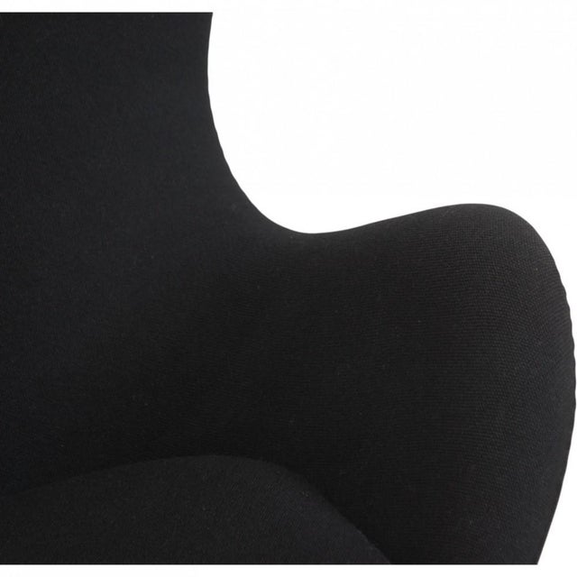 2000 - 2009 Vintage Egg Chair in Black Fabric by Arne Jacobsen, 2000s For Sale - Image 5 of 13