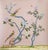 30"*30", Hand-Painted Chinoiserie Pink Silk-Paper, Chinoiserie Wall Artwork For Sale