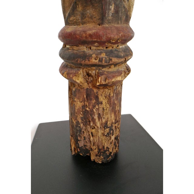 Antique Old Baga Tribal Serpent Post Sculpture Guinea For Sale - Image 10 of 11