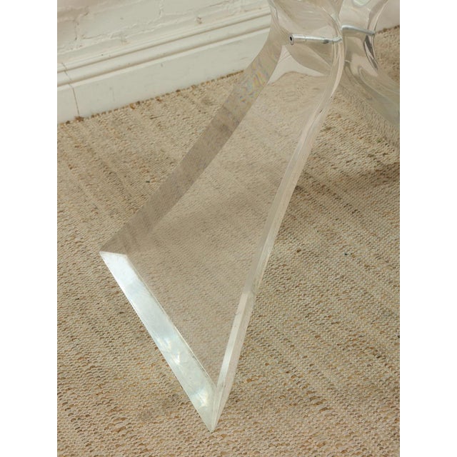 Vintage Lucite Sculptural Dining Table With Glass Top For Sale - Image 11 of 11