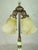 Green Early 20th Century Uranium Jadeite Table Lamp Alabaster Shades For Sale - Image 8 of 18