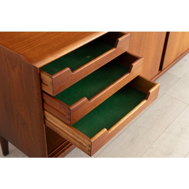 Wood Mid-Century Danish Teak Sideboard by Arne Hovmand Olsen for Mogens Kold, 1960s For Sale - Image 7 of 14
