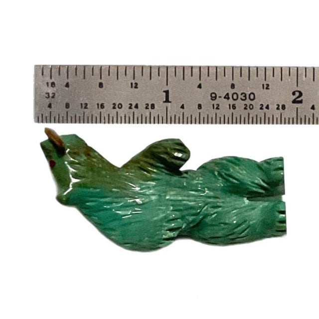 Carved Turquoise Bear With Fish Fetish - Zuni or Zuni Style For Sale In Houston - Image 6 of 6