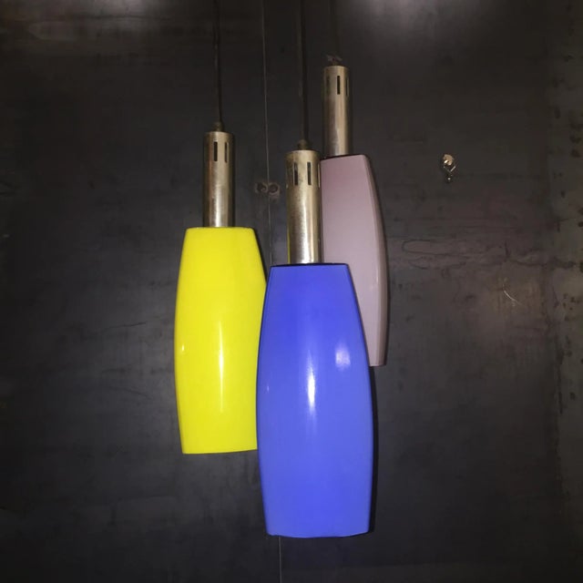 Mid-Century Modern Colored Glass Pendant from Stilnovo, 1950s For Sale - Image 3 of 16