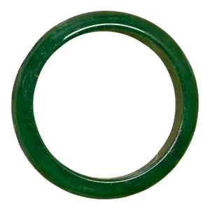 2.25" Chinese Natural Mixed Dark Green Jade Stone Bracelet Bangle