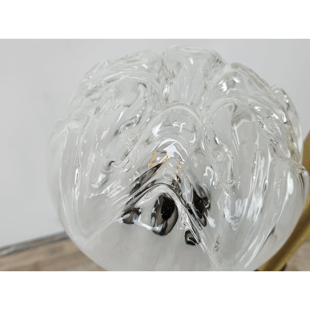 Mid-Century Murano Glass 3-Light Floor Lamp in Wood and Metal, 1970s For Sale - Image 9 of 18